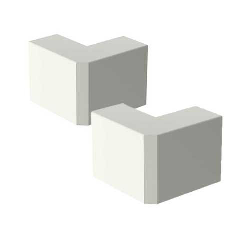 GGK Lot de 2 angles extérieurs pour moulure électrique 7x12mm blanc