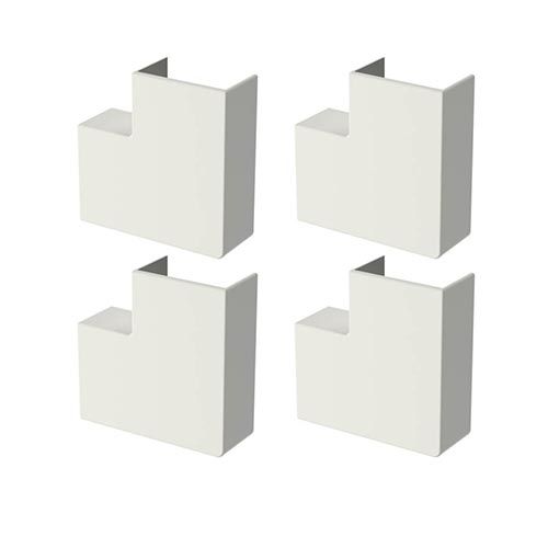 GGK Lot de 4 angles plats pour moulure électrique 7x12mm blanc
