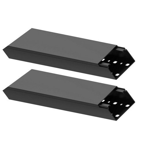 GGK Lot de 2 moulures électriques 40x60mm L.1,25m noir