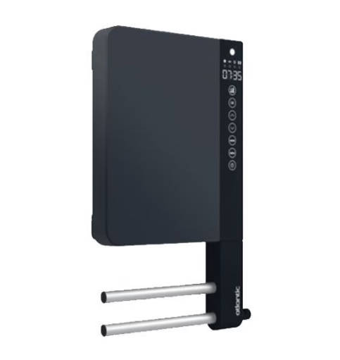 ATLANTIC Télia Sèche-serviettes électrique gris avec soufflerie 2 barres 1800W