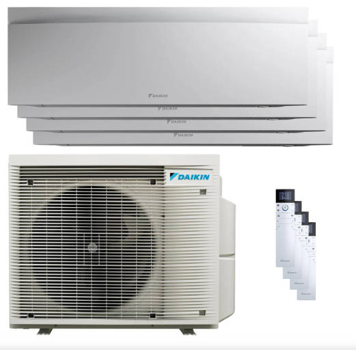 Climatiseur Daikin Emura 3 quadri split 9000+12000+12000+18000 BTU onduleur A++ wifi unité extérieure 7,4 kW Blanc